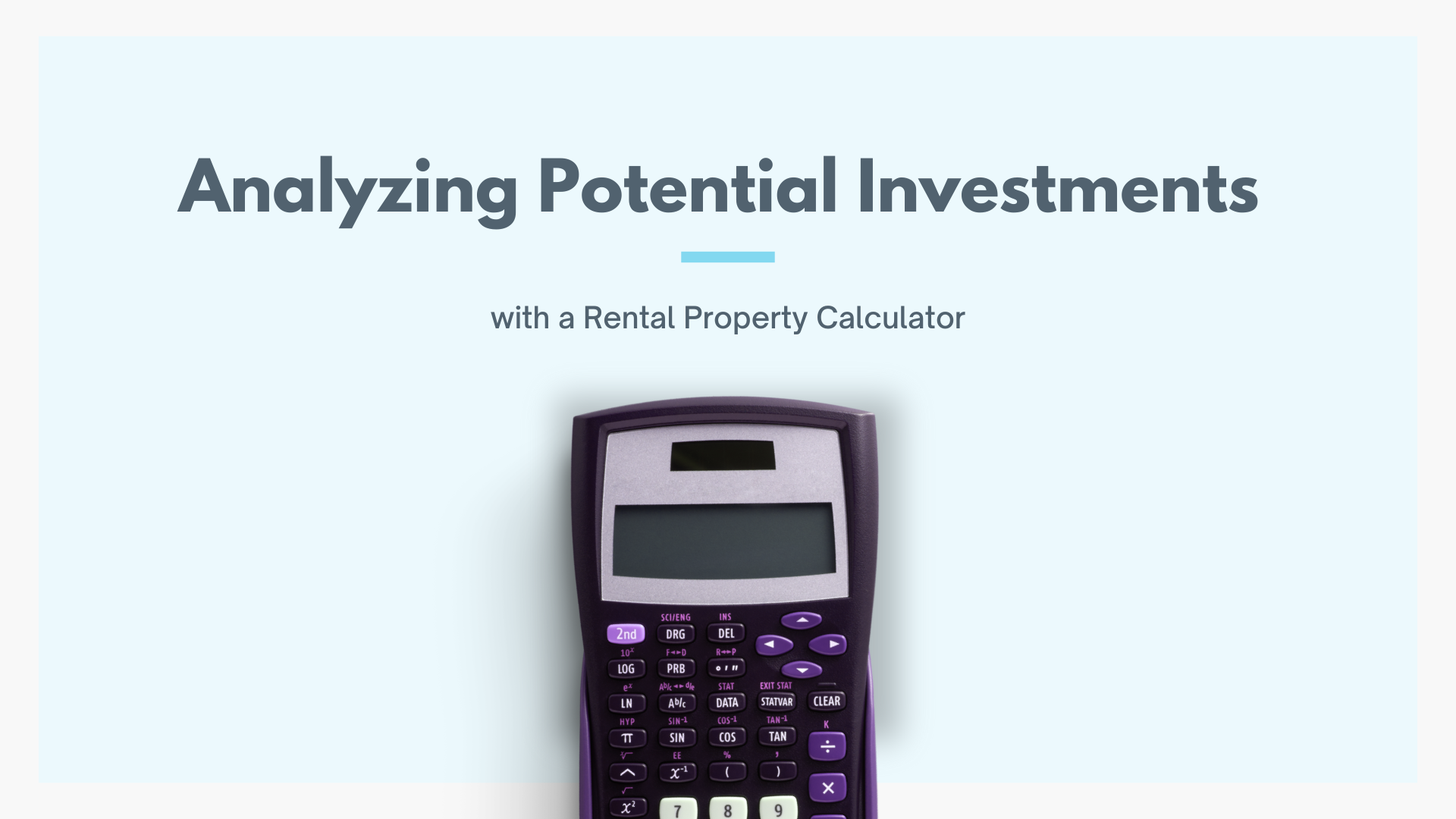 Rental calculators store